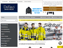 Tablet Screenshot of davinci-smartwear.com